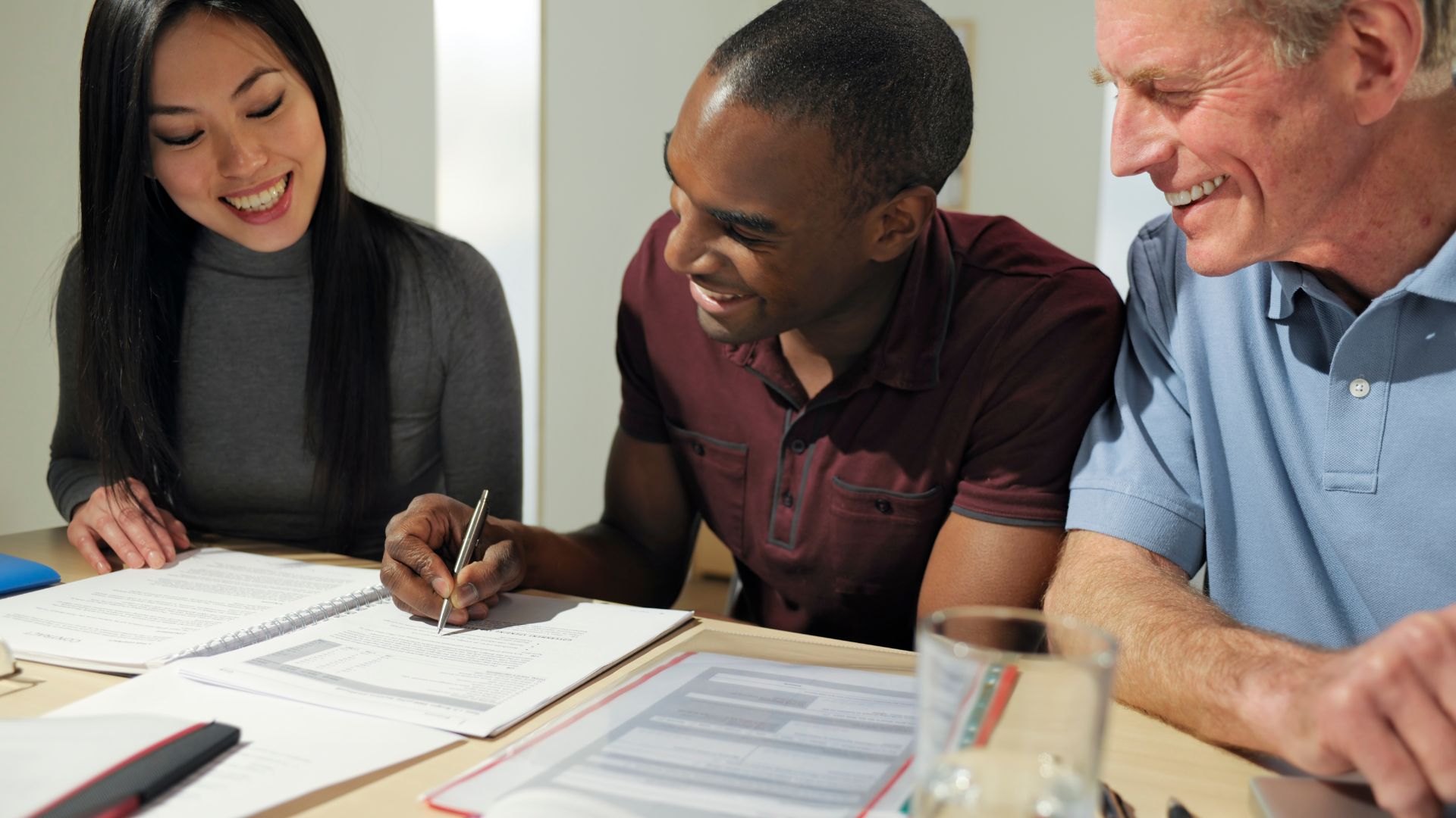 People working together in an ESL class People working together in an ESL class