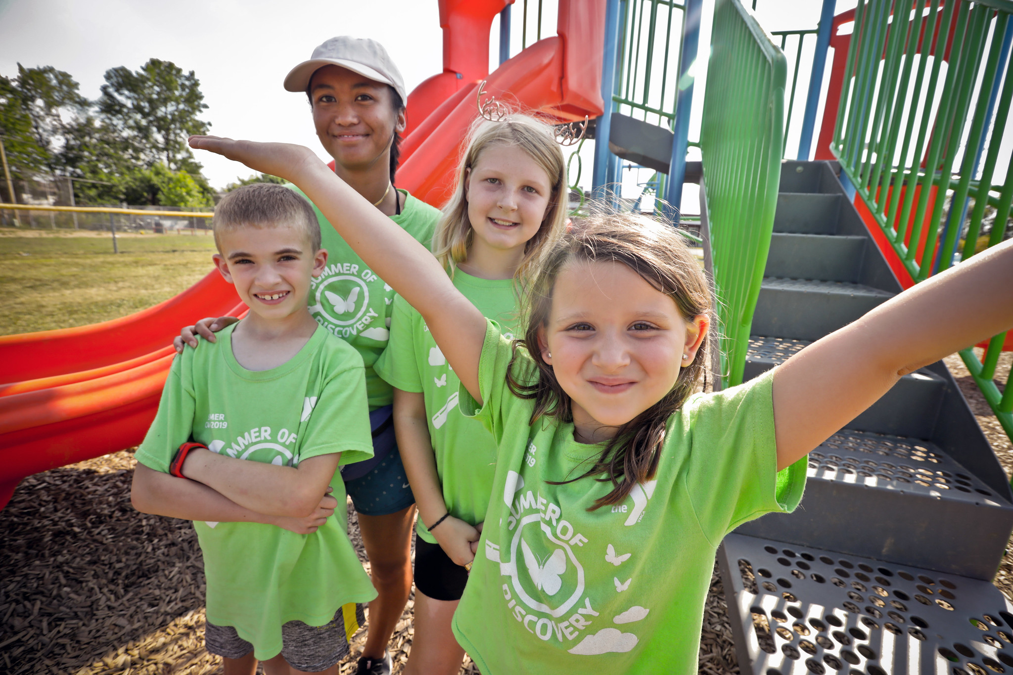 Group of children at a playground Group of children at a playground