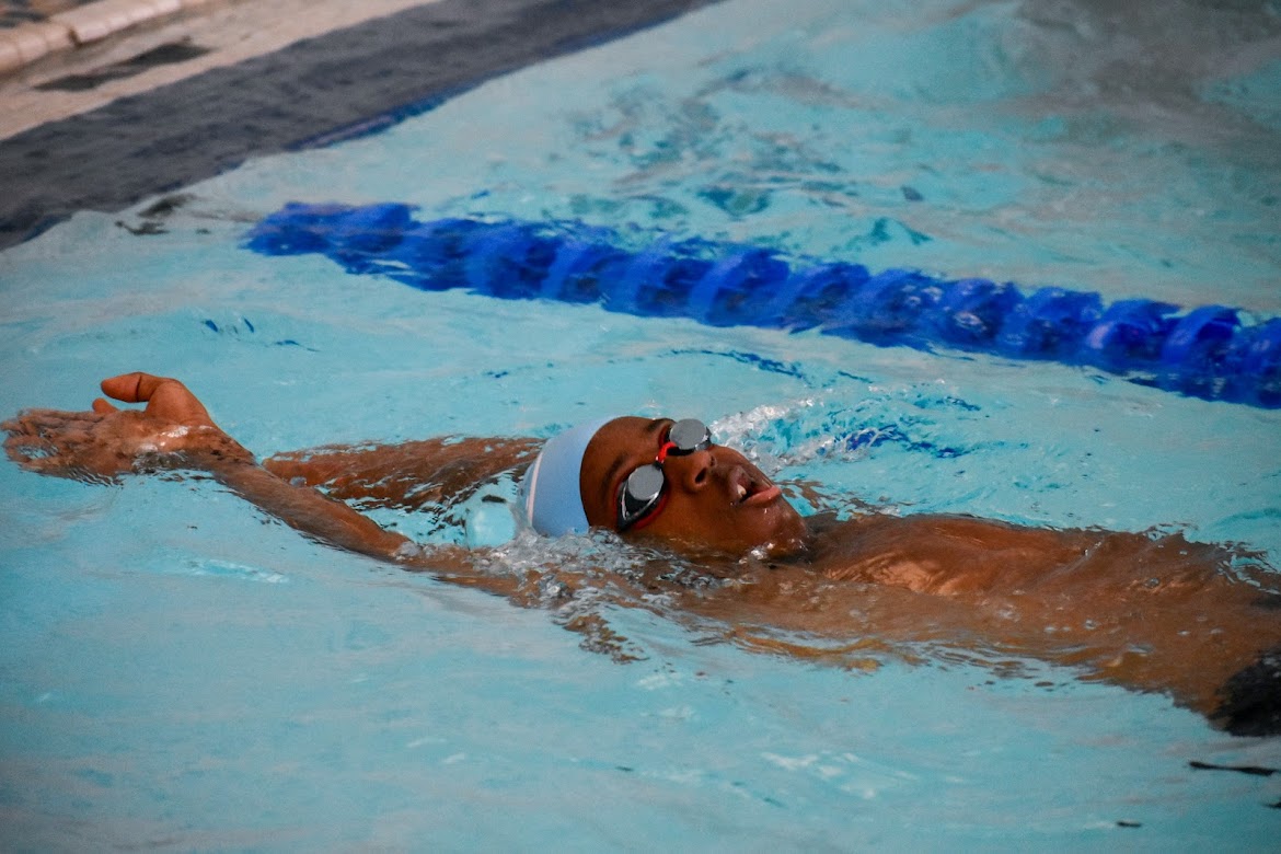Boy swimming in a pool Boy swimming in a pool