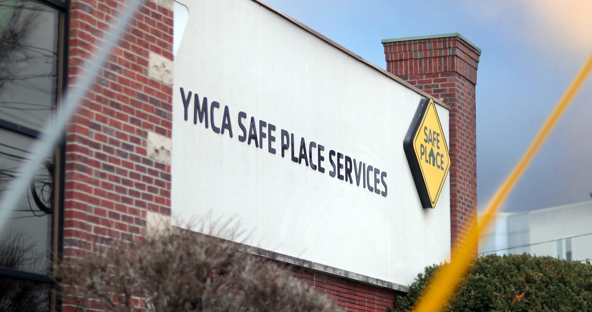 Entrance of YMCA Safe Place Services building Entrance of YMCA Safe Place Services building