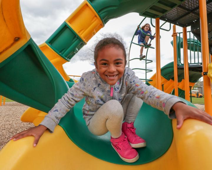 Girl on a slide Girl on a slide